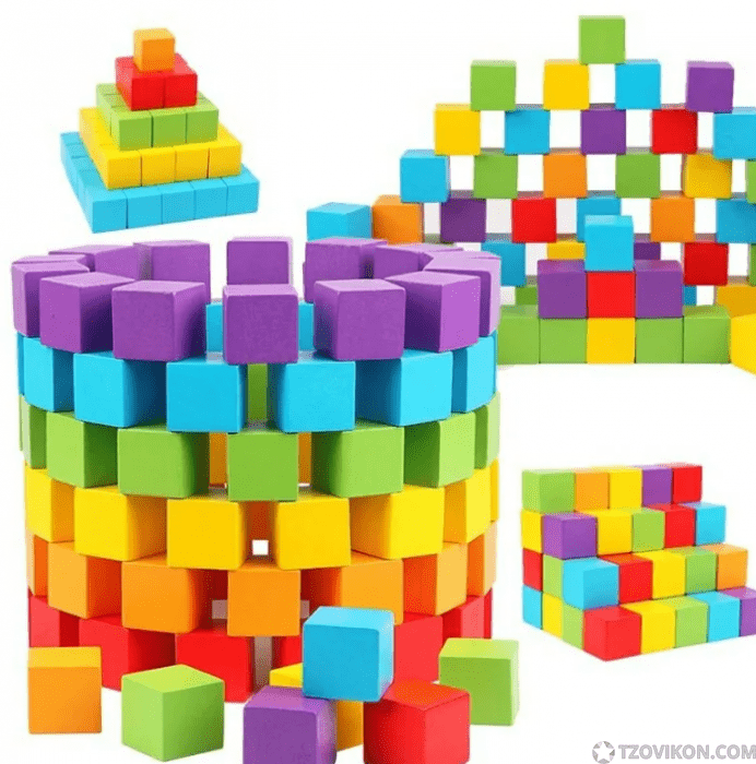 
                            Цветные деревянные кубики (Colour building blocks)
                         - отзывы